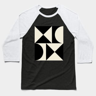 Black & White Abstract Art Minimal Shirt with Pattern style Baseball T-Shirt